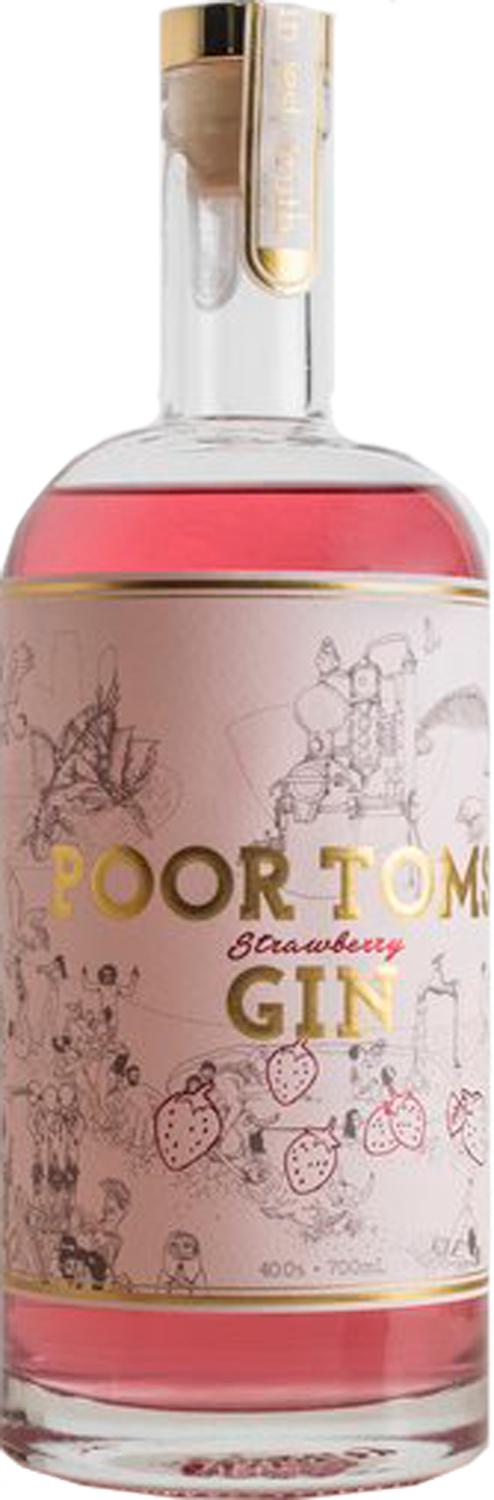Poor Toms Strawberry Gin 40% 700mL - Belford & Co