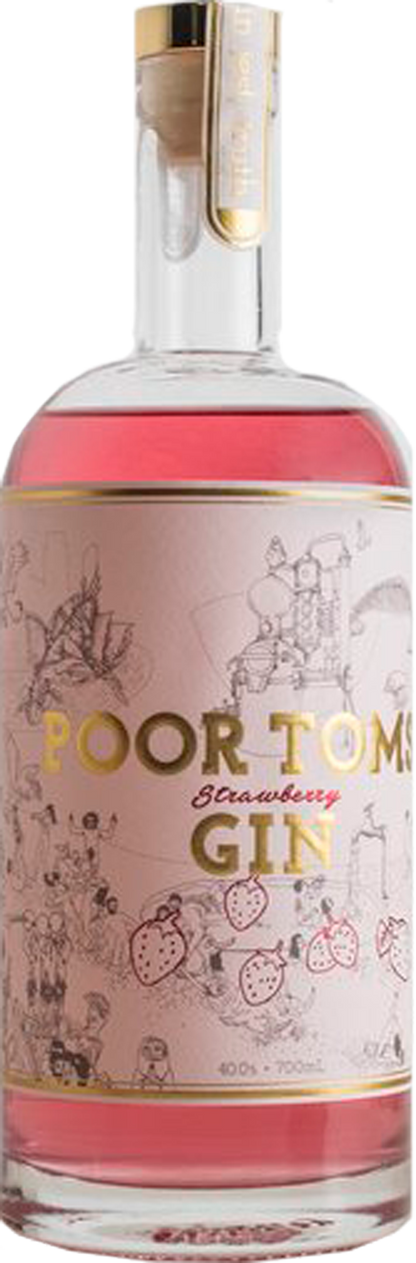 Poor Toms Strawberry Gin 40% 700mL - Belford & Co