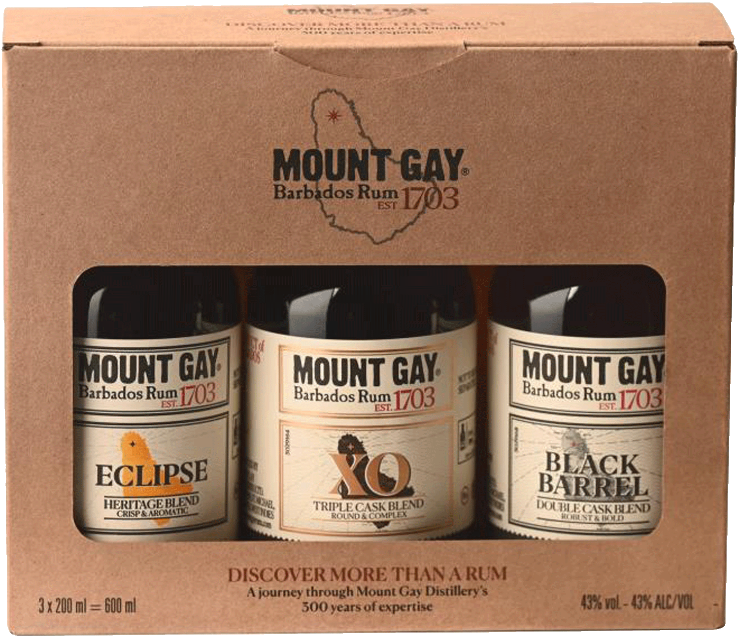 Mount Gay Rum Discovery Pack 3 x 200ml