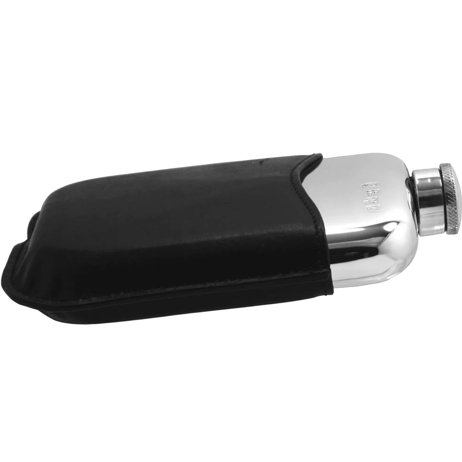 Hipflasks 6oz purse flask captive top & pouch black