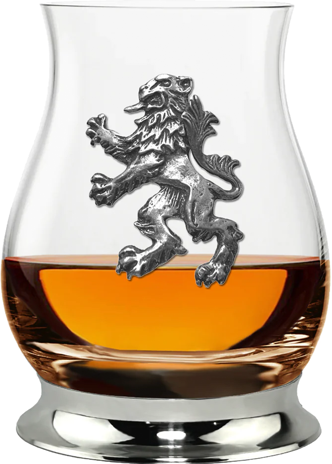 Pewter Glencairn glasses 350ml mixer lion badge